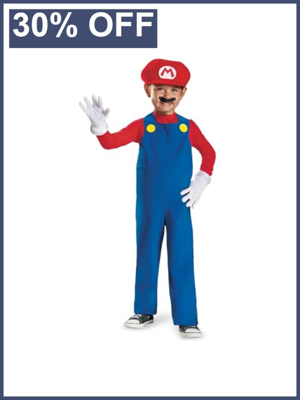 Toddler Super Mario Brothers Mario Costume Jumpsuit Detachable Belly